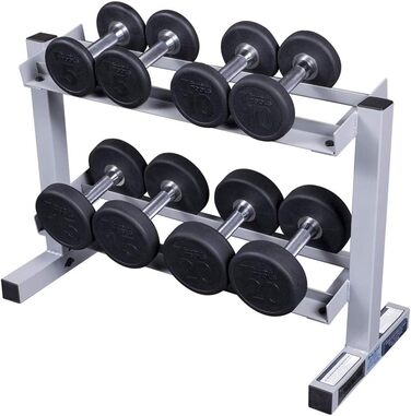 Стійка для гантелей Body-Solid Powerline PDR-282X, 2 полиці, металева, професійна