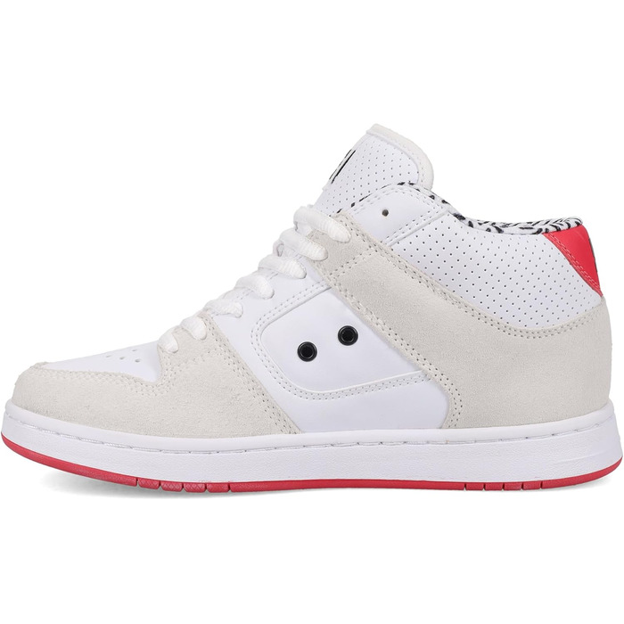 Кросівки DC Shoes Manteca Mid для жінок, чорно-білі (40 EU, білий, рожевий, чорний)