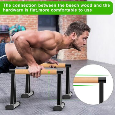 Паралелети для віджимань Dolibest, бруси для віджимань, фітнес, стійка для перекидання, ручки для віджимань, бруси для L-sit, середній розмір, 31 см, для дому та спортзалу