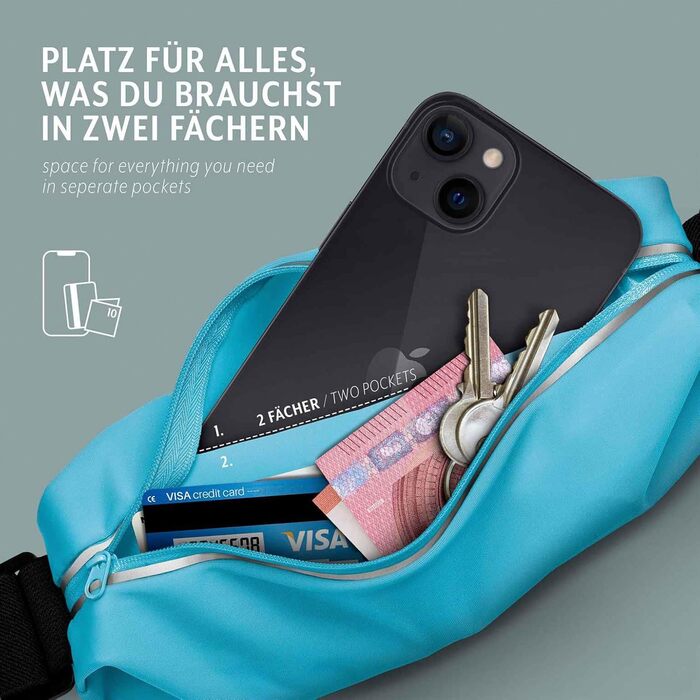 Поясна сумка для Samsung Galaxy A54 5G Handy Laufgürtel - Водонепроникний чохол для бігу, червоний (Energy)