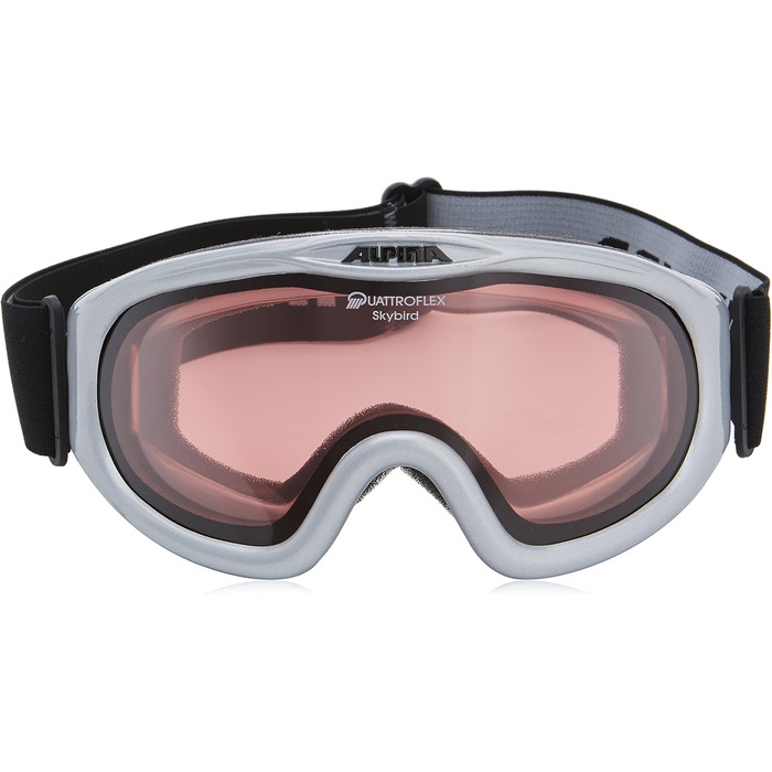 Гірськолижна маска Alpina Skybird 021 срібляста, лінза QUATTROFLEX