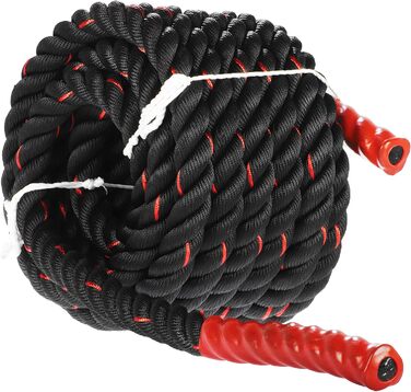 Тренажер Battle Rope (Бойове Канат) для фітнесу - 9м, 12м, 15м - з неслизькими ручками - для дому та спортзалу