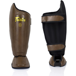 Захист гомілки Fairtex SP8, коричневий, розмір M – шкіряні щитки для єдиноборств