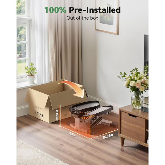 Сходи для фітнесу Sportsroyals для дому – степер з тросами для тренування ніг, рук та сідниць, фітнес для дому та офісу (02-Twist stepper)