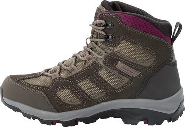 Жіночі трекінгові черевики Jack Wolfskin Vojo 3 Texapore Mid (40 EU, Хакі Бургунді, 2023)