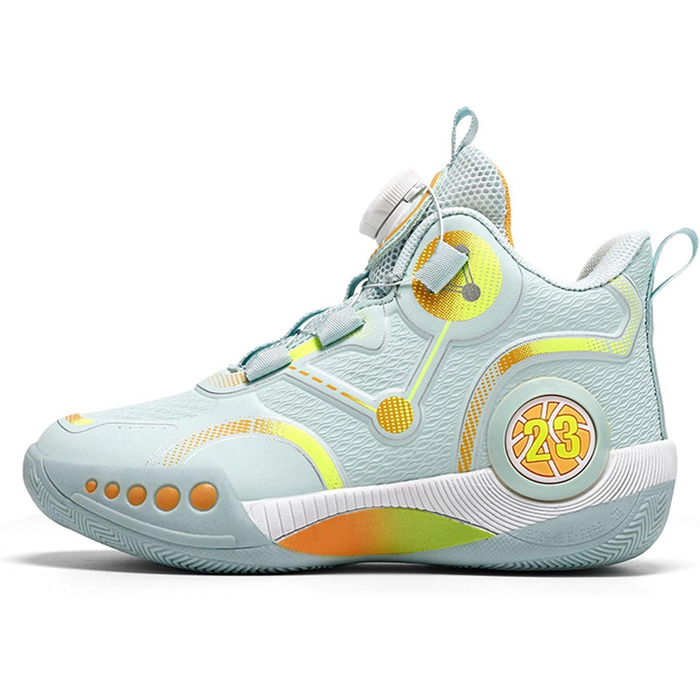 Дитячі баскетбольні кросівки Mateju, High Top, для занять спортом на вулиці, дихаючі, антиковзкі (38 EU, Зелені)