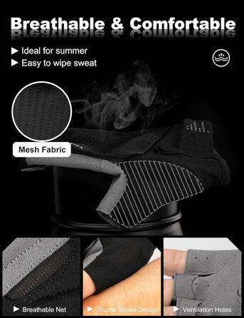 Велосипедні рукавички Inbike для чоловіків, літні, напівпальцеві, чорні, розмір L