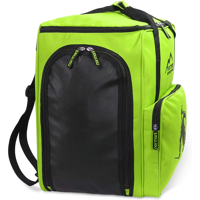 Сумка для лижних черевиків normani з окремим відділенням для шолома та функцією рюкзака Alpine DEPO (Lime, 53 літри)