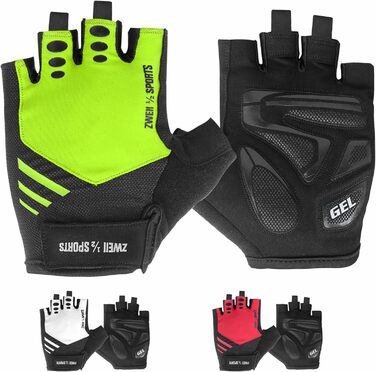 Велосипедні рукавички для чоловіків та жінок, напівпальцеві, дихаючі, літні, для їзди, фітнесу, з гелевою підкладкою, антиковзаючі, для MTB, тренувань, зелені, M