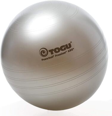 Гімнастичний м'яч Togu Powerball Premium ABS 65 см, сріблястий, проти вибуху