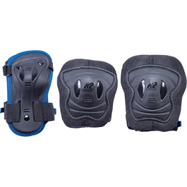 Дитячі роликові ковзани K2 Raider Pro Pad сині, XS, комплект із захистом (наколінники, налокітники, захист на зап'ястя)
