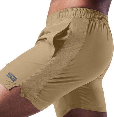 Шорти спортивні чоловічі Satire Gym з кишенями - для бігу, фітнесу, бодібілдингу, L, пісочний колір