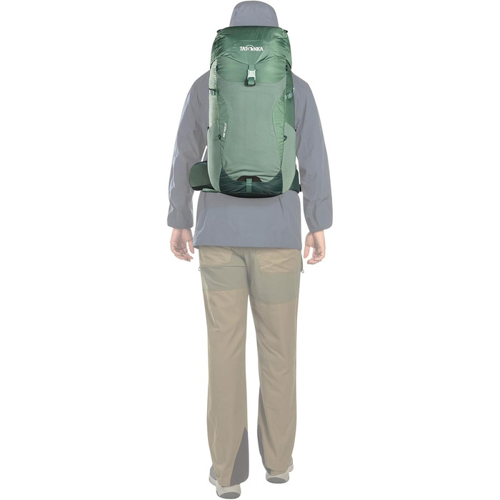 Рюкзак для туризму Tatonka Hike Pack 27 л, з вентиляцією спини та дощовиком, зелений