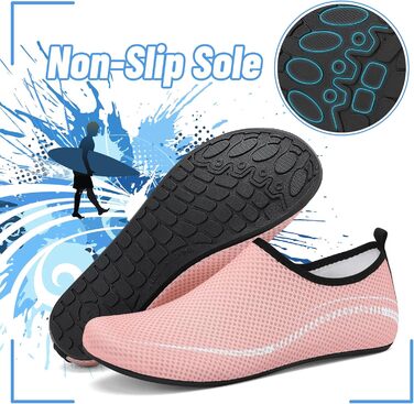 Аквашузи для плавання та водних видів спорту, неопренові шльопанці для жінок та чоловіків, розмір 40 EU, рожеві