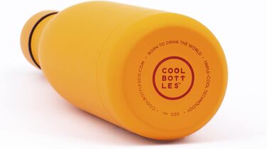 Термобутилка Cool Bottles з нержавіючої сталі 750 мл, яскраво-помаранчева, збереження холоду 36 годин, тепла 18 годин, технологія Triple-Cool, BPA Free