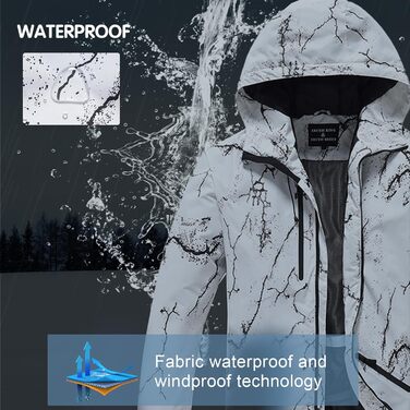 Чоловічий комплект для катання на лижах: куртка та штани, водонепроникний, зимовий костюм для сноуборду та лиж, Icai+Чорний (M)