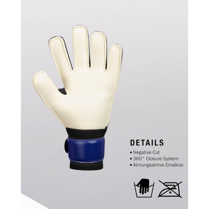 Воротарські рукавички JAKO River Basic RC Protection, Navy/SkyBlue/Coral, розмір 12