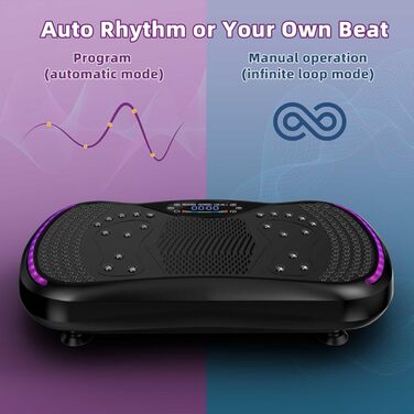 Платформа для вібраційного тренування QEIFEII - 3D вібраційна платформа для схуднення та лімфодренажу, 200 швидкостей, до 181 кг, для дому