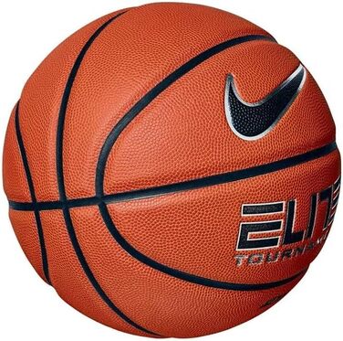 Баскетбольний м’яч Nike Elite Tournament 7, амбер/чорний/металік срібло, для дорослих, універсальний