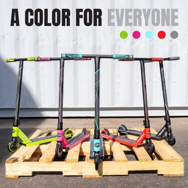 Скутер трюковий Madd Gear MG1 Raven Series – професійний, алюмінієвий, для дітей від 5 років (зелений/чорний)