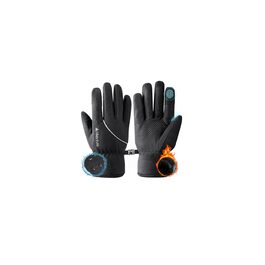 Зимові рукавички HIKENTURE Водонепроникні, велосипедні рукавички для чоловіків та жінок з Polarflausch, теплі та вітронепроникні рукавички з підтримкою сенсорного екрану, антиковзкі рукавички для катання на лижах, бігу та активного відпочинку на відкритому повітрі