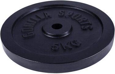 Диски для штанги GORILLA SPORTS, чавунні, 0,5–30 кг, 30/31 мм, сріблясто-чорні – набір або окремо, вага для штанги, Bumper Plates