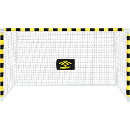 Футбольні ворота Umbro 300x200x110 см для саду і тренувань, металеві, чорні/жовті, для дітей і дорослих