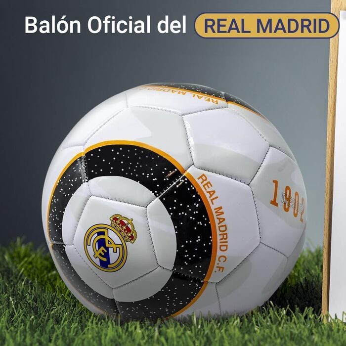 Футбольний м'яч Real Madrid, офіційний, розмір 5, з емблемою клубу, галактична серія, з 1902 року
