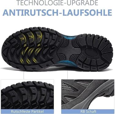 Черевики для хайкінгу чоловічі Outdoor, трекінгові, чорні, 43 EU. Зручні, дихаючі, з антиковзкою підошвою.