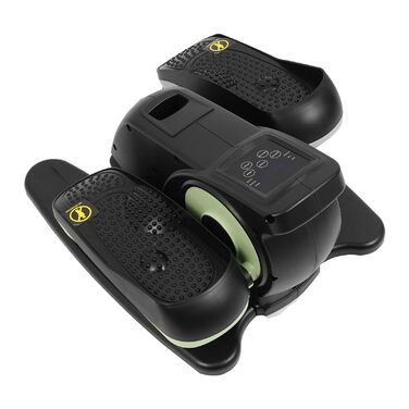 Еліптичний тренажер під стіл з пультом та дисплеєм, регульована швидкість, електричний, для дому, чорний+зелений