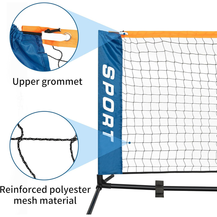 М'ячна сітка для тенісу 3 м для заднього двору, складана тренувальна сітка для під'їзду, легка, портативна, для дітей, простий монтаж з сумкою, для використання в приміщенні та на вулиці