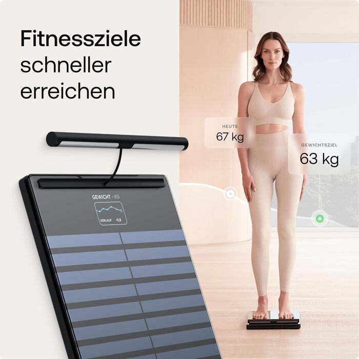 WITHINGS Body Scan – розумні Wi-Fi ваги для аналізу складу тіла, BIA, вимірювання жиру, м'язової маси, води, ЕКГ, чорні