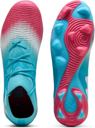 Футбольні бутси PUMA Future 8 Match Fg/Ag для унісекс, біло-чорно-червоні, розмір 40.5 EU