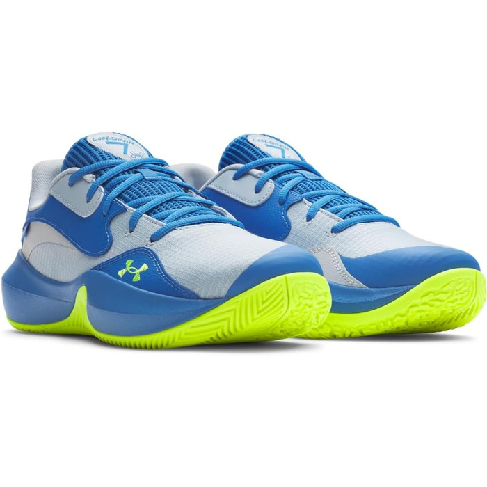 Кросівки баскетбольні чоловічі Under Armour UA Lockdown 7 Low (44/44.5 EU, Blue Calm Blue Atlantis High Vis Gelb)