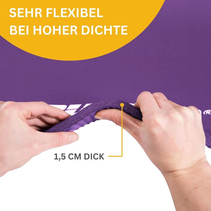 Килимок для тренувань Muawo Premium: фітнес, йога, гімнастика | антиковзаючий, товстий, довгий (190х100х1,5 см)