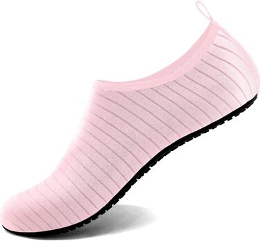 Водні черевики для плавання та відпочинку на пляжі. Дамські/чоловічі, розмір 38 EU, смугасті рожеві