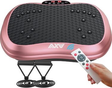 Віброплатформа для тренувань AXV, Mini-Fitness, Лімфодренаж, Схуднення, Формування, Тонінг, Домашні тренування, Рожевий колір