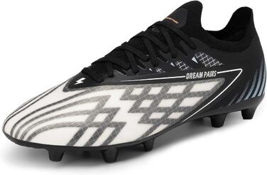 Футбольні бутси DREAM PAIRS для чоловіків, професійні, зі штирями, для гри на траві, чорно-білі, 39 EU