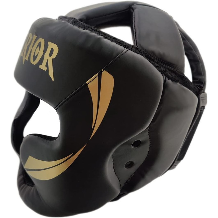 Боксерський шолом з повним захистом Parazigomi для MMA, Муай-Тай, кікбоксингу, карате, розмір S, чорний