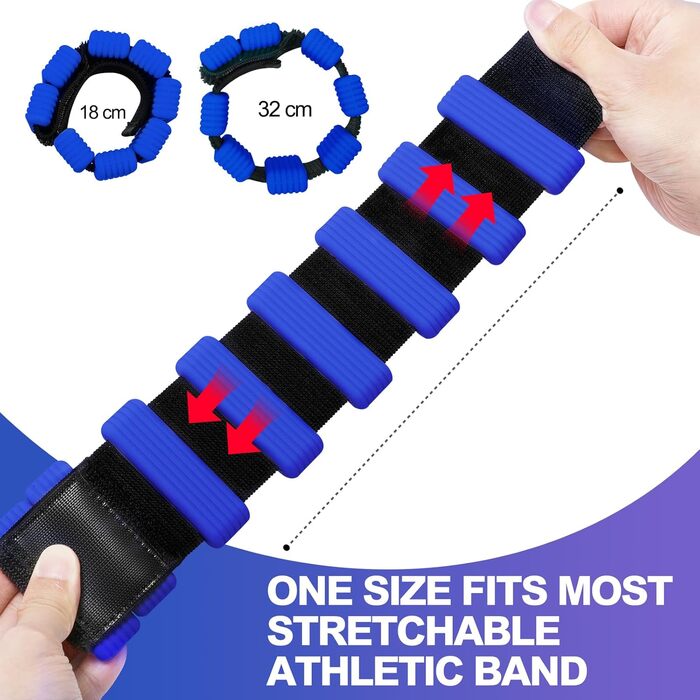 Набір вантажів для ніг та рук (2 шт., по 0,5 кг) - вантажні манжети для фітнесу, йоги, пілатесу, аеробіки, ходьби, плавання (блакитний)