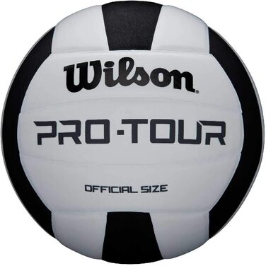 Волейбольний м'яч Wilson для залу, офіційний розмір, Pro Tour, чорний/білий