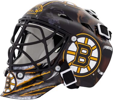 Міні-шолом воротаря Franklin Sports NHL Boston Bruins із чохлом – колекційна маска з офіційною символікою та кольорами НХЛ