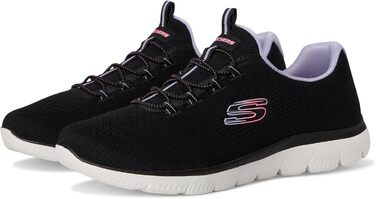 Жіночі кросівки Skechers Summits Radiant Flow (37.5 EU, широка колодка, чорний/багатобарвний)