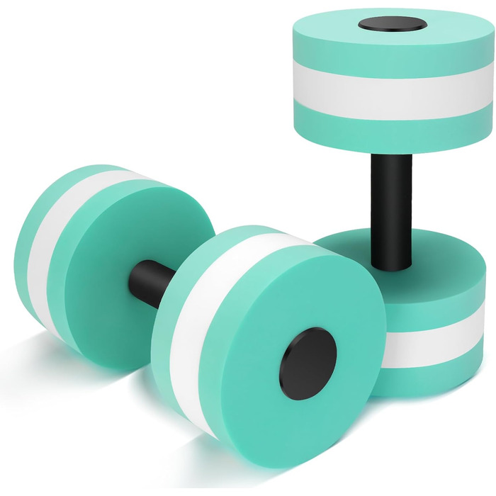 Водні гантелі для аквааеробіки, 2 шт. - пінопластові гантелі для плавання, для схуднення, блакитні