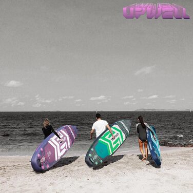 SUP-дошка Upwell 350x89 см з сидінням, надувна дошка для SUP-серфінгу (2+1) для дорослих та підлітків, фіолетова. Комплект: рюкзак, весло, ліш, насос, плавники.