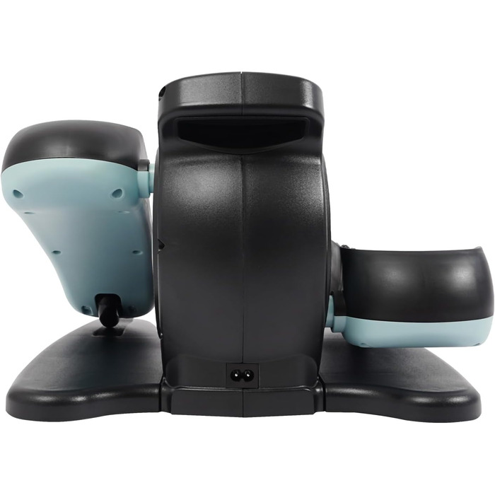 Еліптичний тренажер під стіл з пультом та дисплеєм, регульована швидкість, електричний, для ніг та рук (Чорний+Блакитний)