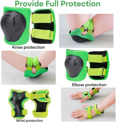 Дитячий шолом KAMUGO з комплектом захисту: наколінники, налокітники, напульсники (2-8 років)