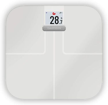Ваги підлогові розумні Garmin Index S2 White: аналіз ваги, жиру, м'язів, BMI, Wi-Fi, до 16 користувачів
