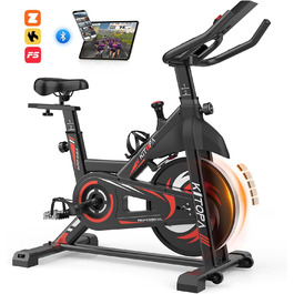 Велотренажер Kitopa Heimtrainer, смарт-фітнес велосипед з Bluetooth, LCD-дисплеєм, регульованим навантаженням, тихий кардіо орбітрек до 150 кг, помаранчевий