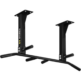Турнік на стелю Gymrex GR-PU110B, чорний, 110 кг, з гумовими наконечниками